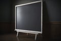 Empty school board in an empty classroom for design. AI generated Royalty Free Stock Photo