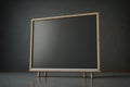 Empty school board in an empty classroom for design. AI generated Royalty Free Stock Photo