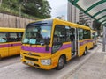 30/10/2020 empty school bus, hong kong, waiting for pupils and kids Royalty Free Stock Photo