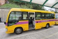 30/10/2020 empty school bus, hong kong, waiting for pupils and kids Royalty Free Stock Photo