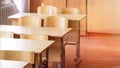 Empty school class. School desks and chairs, back to school Royalty Free Stock Photo
