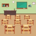 Empty School Class Room Interior Royalty Free Stock Photo