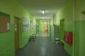 Empty school corridor.