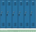 Empty school lockers Royalty Free Stock Photo