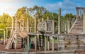 Empty school playground in a rural school Royalty Free Stock Photo