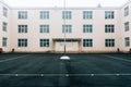 Empty schoolyard Royalty Free Stock Photo