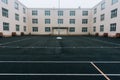 Empty schoolyard Royalty Free Stock Photo