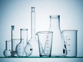 Empty science beakers