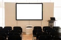 Empty screen in conference room, meeting room, boardroom, Classroom, Office Royalty Free Stock Photo