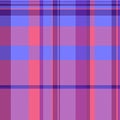 Empty seamless tartan vector, doodle background check textile. Elegance plaid fabric texture pattern in red and blue colors