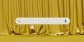 Empty search bar field on interface background with yellow curtain