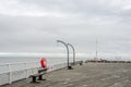 Empty seaside pier out of season