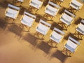 Empty seat row Event meeting Top view Royalty Free Stock Photo