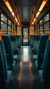 Empty seat on a travel bus, awaiting passengers for an excursion