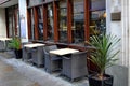 Empty Seating outside Restaurant Royalty Free Stock Photo