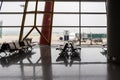 Empty seats at ariport terminal.