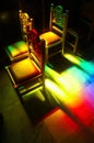 Empty seats in a Christian orthodox church.