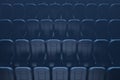 Empty seats. Cinema hall without people Royalty Free Stock Photo