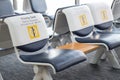 Empty seats at gate Priority Seating in airport Royalty Free Stock Photo