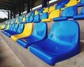 Empty seats at sport stadium Royalty Free Stock Photo