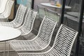 Empty seats at a street cafÃÂ©