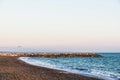 Empty send beach near the Mediterranean sea