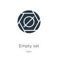 Empty set icon vector. Trendy flat empty set icon from signs collection isolated on white background. Vector illustration can be Royalty Free Stock Photo