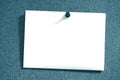 Empty sheet paper with push pin Royalty Free Stock Photo