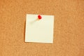 Empty sheet paper with push pin Royalty Free Stock Photo