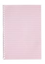 Empty sheet of pink paper from a notebook Royalty Free Stock Photo