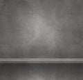 Empty shelf on a grey wall. Background template. Square banner Royalty Free Stock Photo