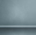 Empty shelf on a tinted grey wall. Background template. Square banner Royalty Free Stock Photo