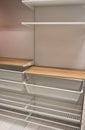 empty shelves in the closet. Royalty Free Stock Photo