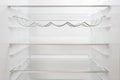 Empty shelves in fridge Royalty Free Stock Photo