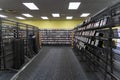 Empty shelves inside of a Blockbuster Video store Royalty Free Stock Photo
