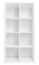 Empty shelving or library bookcase isolated on