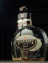 Empty Sheridan`s Coffee Layered Liqueur Bottel Studio shot