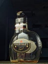 Empty Sheridan`s Coffee Layered Liqueur Bottel Studio shot