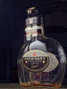 Empty Sheridan`s Coffee Layered Liqueur Bottel Studio shot