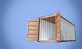 Empty shipping Container with open doors