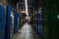 empty shopping arcade in Jerusalem old market Royalty Free Stock Photo