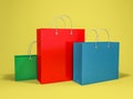 Empty Shopping Bag for advertising and branding. Royalty Free Stock Photo