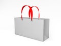 Empty Shopping Bag for advertising and branding. 3D Royalty Free Stock Photo
