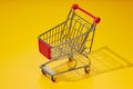 Empty Shopping Cart Against Royalty Free Stock Photo