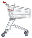 Empty shopping cart isolated on white background, photo useful for symbol of add to cart for online shopping, advertise sale or Royalty Free Stock Photo
