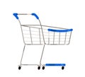 Empty shopping cart isolated on white background Royalty Free Stock Photo