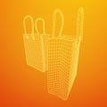 Empty shopping sale bag. Royalty Free Stock Photo