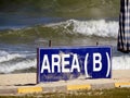 empty shore, strong wind with high and strong waves, dangerous condition of the sea, sea danger hazard conditions, concept of