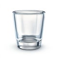 Empty Glass, Crystal Clear Shot Glass on White Background Royalty Free Stock Photo