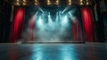 empty show stage with spotlights Royalty Free Stock Photo